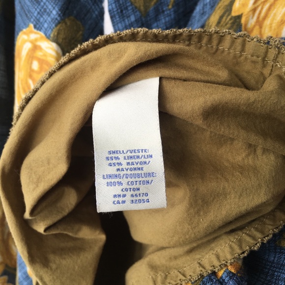 Odille Floral Mid-Length Linen Blend Skirt - Picture 9 of 9